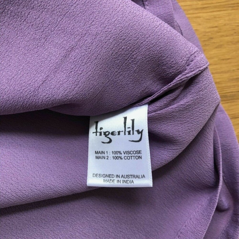 TIGERLILY Lozents Lilac Mauve Broderie Off The Shoulder Playsuit NWT RRP$170 - Picture 14 of 16